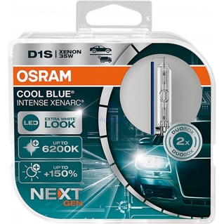 D1S OSRAM 6200K +150% Cool Blue Intense XENON lemputės 2vnt.