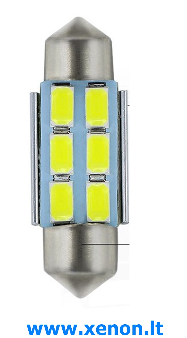 C5W LED  31mm 6LED 2 lemputės-2