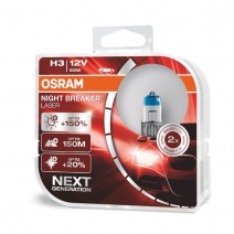 OSRAM H3 Night Breaker LASER +150 lemputės 2 vnt. 64151NL-1
