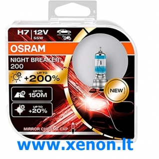 OSRAM H7 Night Breaker +200% lemputės 2 vnt. 64210NB200-HCB 200