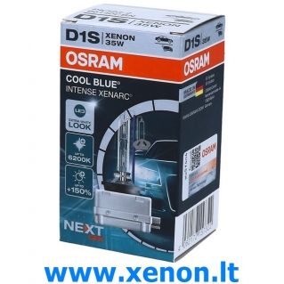 D1S OSRAM 6200K +150% Cool Blue Intense XENON lemputė