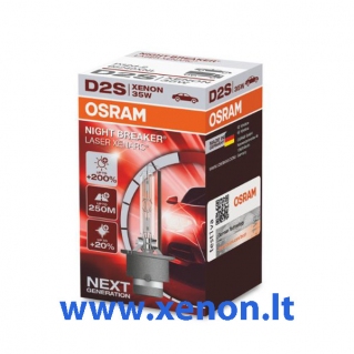 D2S XENON OSRAM Night Breaker LASER 200% 3 metai garantija 66240XNN