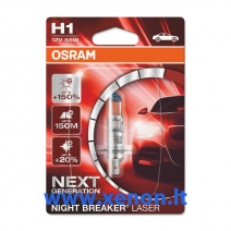 OSRAM H1 Night Breaker LASER +150 lemputė-1