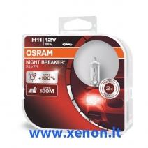 OSRAM H11 Night Breaker SILVER +100 lemputės 2vnt 64211NBS-HCB-1