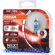 OSRAM H7 Night Breaker LASER +150 lemputės-1
