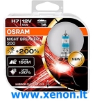 OSRAM H7 Night Breaker +200% lemputės 2 vnt. 64210NB200-HCB-1