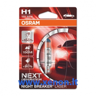 OSRAM H1 Night Breaker LASER +150 lemputė