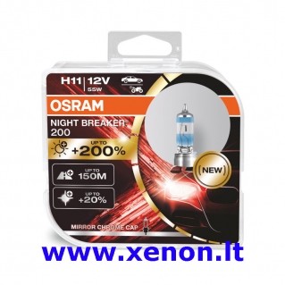OSRAM H11 Night Breaker +200% lemputės