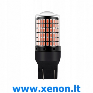 W21/5w W3x16q Raudonos LED lemputės 144LED stiprios